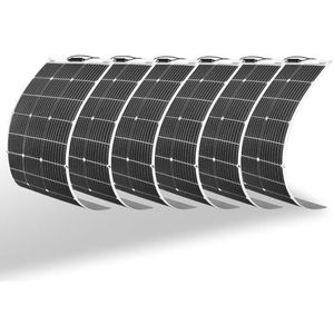 6 * 100W 18V zonnepaneel semi-flexibele (600W) mono zonnemodule voor ideaal voor stacaravans, camping, tuinhuisje, 12v auto-accu, AGM, gel-accu, zuuraccu