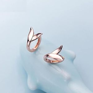 Elegante Vos Staart Oorringen Voor Vrouwen Echt 925 Sterling Zilveren Zeemeermin Sieraden Mode Vrouwelijke Charme Oorbel: