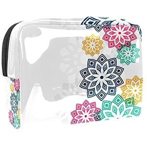 Geel Roze Rood Bloem Meisje Vlinders Make-up Tas voor Portemonnee Draagbare Reizen Organizer Tas voor Toiletartikelen Schoonheid Tas voor Vrouwen