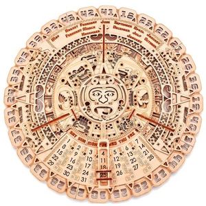Wood Trick - Maya kalender - 3D houten puzzel - Houten Mechanische Transmissie Model 3D - Lijmvrije montage - 73 stukken