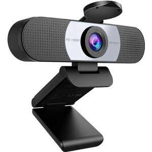 EMEET Webcam 1080p met microfoon C960 streaming webcam met 2 microfoons met privacyafdekking, 90° zicht, USB-webcam plug & play voor oproepen/conferenties, zoom/teams/YouTube
