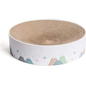 Krabmatten voor Katten Round Cat Scratcher Lounge Superior Cat Scratch Kartonnen & Constructie Krabmat Kattenkrabbers (Size : 33 * 33 * 3.5cm)