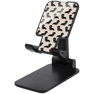 Weiner hond huisdier honden opvouwbare mobiele telefoon houder standaard voor bureau hoek in hoogte verstelbaar zwart stijl