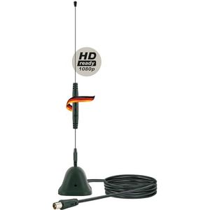 SCHWAIGER -20303- DVBT-2 Antenne | indoor | met versterker | passieve staafantenne | integ. LTE blocking filter | voor DVB-T, DAB+, FM ontvangst | aansluiting op DVBT-2 ontvanger, TV-toestel