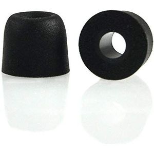 T-400 6 paar (12 stuks) 5 mm isolatie ruisonderdrukking reserve punten van geheugenschuim, in-ear monitor oordopjes mouwen (medium, zwart)