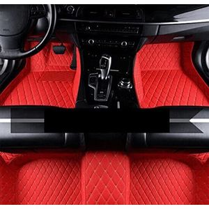 Voor Mazda2 Voor Mazda 2 Voor Demio DJ DL 2015~2022 Auto Lederen Vloermatten Tapijten Interieur Tapijten Onderdelen All-Weather Autovloermatten(LHD Racing Red)
