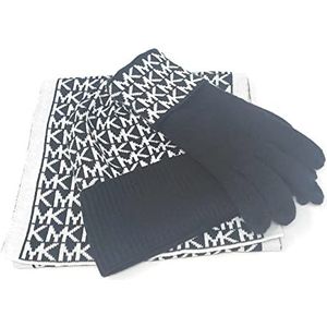 Michael Kors Sjaal, Beanie & Handschoen voor dames, zwart/wit, Zwart
