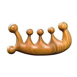 Groene sandelhout massagekam grote brede tanden krultang 1 stuk