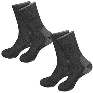etrado fashion 1-6 paar extreem robuuste en warme volle pluche sokken met alpacawol en Cordura®, 2 paar | antraciet, 39-42 EU