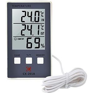 Thermometer hygrometer Digitale thermometer Hygrometer Indoor Outdoor Temperatuur Vochtigheidsmeter LCD Display Sensor Probe Weerstation Thermometer hygrometer voor binnen