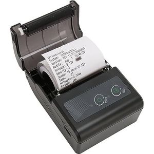 Mini Thermische Printer, 203 DPI Nauwkeurigheid, Gekarteld Mes, Draadloze Verbinding, USB-interface, 1500 MAh Batterij, Verzendlabelprinter 58 Mm voor Logistiek