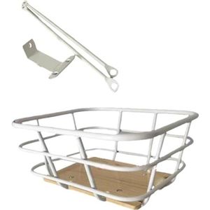 Voor/achter fietsmand Fietsmand for voorop, hout en ijzer, 36 x 32 x 20 cm / 14,17 x 12,60 x 7,87 inch, met of zonder beugel(With Bracket)