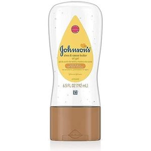 Johnson's Baby Oil Gel Enriched With Shea and Cocoa Butter, Great for Baby Massage, 6.5 fl. oz