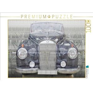 CALVENDO Puzzel voorkant van de Mercedes Benz 300 Cabriolet voor rasterachtergrond, 1000 stukjes, legformaat 64 x 48 cm, fotopuzzel voor gelukkige uren