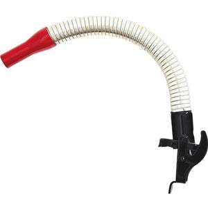 BW Flexibele schenktuit voor brandstofjerrycan, metalen jerrycan, 5/10/20 liter, flexibele buis 20 mm voor benzine, rood, RAL 3000, Made in Europe