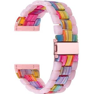 ENICEN Hars Watch Band Compatibel met Fitbit versa 3 / Fitbit Sense Smart Polsband Accessoires Dames Mannen Hars Armband Strap for Fitbit Sense (Color : Pink rainbow)