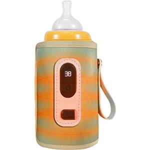 Fleswarmer voor baby's, draagbare flessenwarmer, melk, draagbare USB-flessenwarmer, autoflessenwarmer, tas voor onderweg, flessenwarmer thuis of op reis