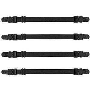 4 stuks oorbeschermers voor maskers traploos instelbaar Ear Saver oorhaken voor mondbescherming maskers houder elastiek bandverlenging (zwart)