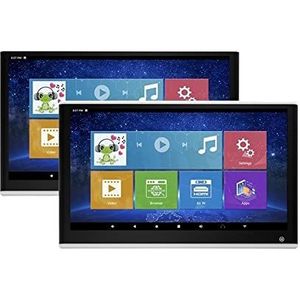 Hoofdsteunmonitor voor achterbank van de auto 13,3-inch hoofdsteunmonitor IPS-touchscreen Car Rear Seat Entertainment 4K-videospeler for voertuigen met spiegeling Entertainmentsysteem achterin(2 PCS S