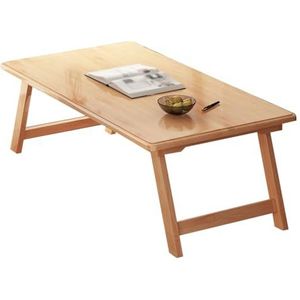 HRTLSS Japanse vloertafel, opvouwbare salontafel in Japanse stijl, lage tafel, multifunctionele erkertafel, om te eten, lezen, werken en tekenen