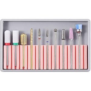 10Pcs Keramische Nail Boren Slijpen Polijsten Hoofd Schoonmaak Borstel Set BH-08