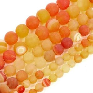 4-12 mm natuursteen kralen roze rode streep agaat toermalijn tijgeroog jade kralen voor sieraden maken doe-het-zelf armbanden accessoires-gele streep agaat-6 mm- ongeveer 60 stuk