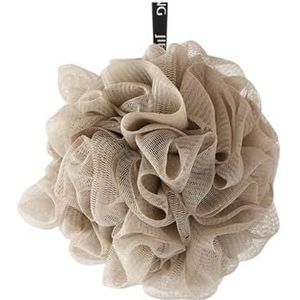 1 STKS Zachte Mesh Badspons Ballen Body Cleaner Exfoliërende Scrubbers Bad Bal Nylon Reinigingsborstels Douche Puff High-End Bad Bloem Geschikt voor Douche, Exfoliëren (Kaki)