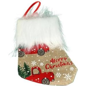 MAKOMAKI Kerstkous Sokken Sneeuwpop Kerstman Elk Xmas Open Haard Boom Ornamenten Nieuwjaar Decoraties Voor Home Decor (Stijl E 1st)