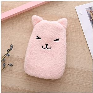 Mini warm water bottlehot, warmwaterkruik 350 ml winter draagbare handwarmer warmwaterkruik zak met cartoon zachte gezellige hoes warme warmte herbruikbare Kawaii waterfles (maat : 3) (Maat: 1)