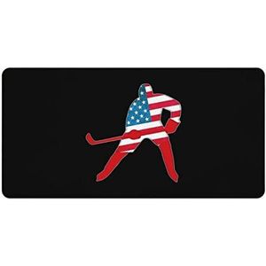 Amerikaanse hockeyspeler mode bureau muismat antislip gaming muismat accessoires decor 30x60cm