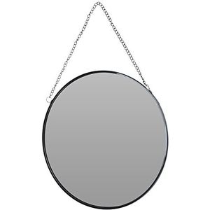 Kleine spiegel ronde wandspiegel deco metaal glas decoratieve spiegel antraciet Ø 20 cm