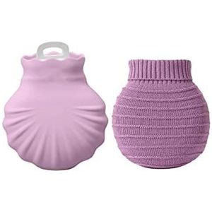 DieffematicRSD Warmwaterkruik Heetwaterzak Effen kleur Creatieve schattige mini-handwarmerzak Dikke afdichting Ontwerp Multifunctionele mini-warmwaterkruik (Color : Purple)