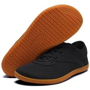 Minimalistische wandelschoenen voor heren, brede teen box zero drop zool blote voeten trail runner sneakers, minimalistische schoenen casual schoenen, Zwart-a, 10.5 Wide Women/9 Wide Men