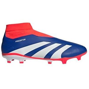 adidas Predator League Voetbalschoenen, uniseks, Laceless natuurlijk gras droog, blauw (Lucid Blue/Cloud White/Solar Red), maat 38, 38 EU