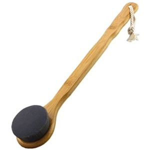MOBUKJUU Badborstel met lange handgreep, zachte doucheschrobber, lichaamsreinigingsborstel, badkameraccessoires, badgereedschap reiniging (zwart)