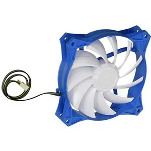 SilverStone SST-FW122 - FW Serie Geluidsarme 120 mm Krachtige PWM-ventilator met anti-vibratie accessoires, blauw-wit