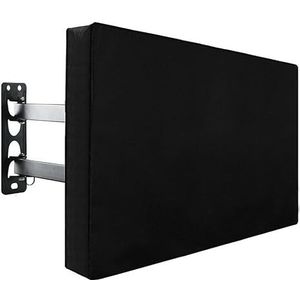 CaFfen Tv-hoes voor buiten, buitenbescherming, weerbestendig, televisie, zwart, Oxford-schermen, 30-70 inch, tv-behuizing voor buiten, 86 - 80 cm