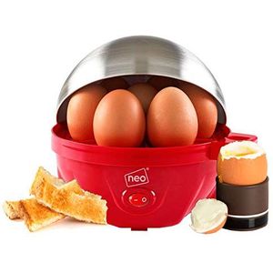 Neo® elektrische eierkoker van roestvrij staal voor 7 eieren, rood