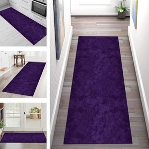 Tapijtloper Vloerkleed Anti-slip Keukentapijt Tapijten Wasbaar Woonkamer Slaapkamer per meter Haltapijt 110X240CM Paars Runner Rug Keukenloper Tapijtmatten Deurmatten Lopers Polyester Badmatten