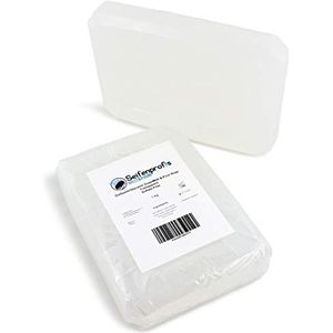 Seifenprofis Glycerinezeep, ruwe zeep, zeepbasis, SLS/SLES-vrij, 1 kg zeep transparant