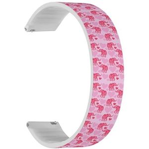 RYANUKA Solo Loop Band Compatibel met Amazfit GTS 4 / GTS 4 Mini / GTS 3 / GTS 2 / GTS 2e / GTS 2 mini / GTS (Rubber Duck Bubbles) Quick-Release 22 mm rekbare siliconen band band accessoire,