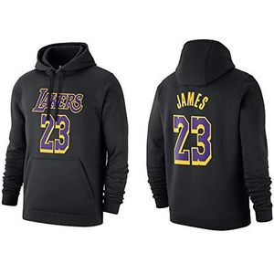 Hoodies Unisex Basketbalkleding Lange Mouwen Lakers Zwarte Trui Mannen NBA Casual Hoodies Basketbal Trui Met Lange Mouwen,L