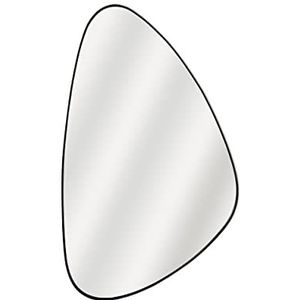 INSPIRE - Wandspiegel, ovale spiegel Ogive, 50 x 30 cm, zwart, metaal, hangspiegel, ovaal, design wandspiegel