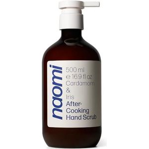 Naomi After-Cooking Hand Scrub | Odor neutraliserende & jojoba wax exfoliërende handzeep | Hand Wash for Cooks (Cardemom • Iris • Zoutdeeg Crumb)