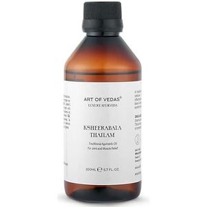 Ksheerabala Thailam 450ML – Traditionele Ayurvedische Olie voor Hoofdhuid- en Lichaamsverzorging, Natuurlijke Ayurveda Olie voor Ontspanning en Verzorging, Perfect voor Ayurveda Massage (200ML)