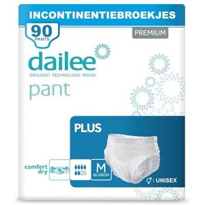 Dailee Pants Plus M - 90x Incontinentiebroekjes - Incontinentie Pants voor Mannen en Vrouwen - Luierbroekje Volwassenen voor Matig tot Zwaar Urineverlies