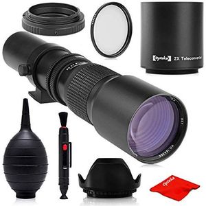 Super 500mm/1000mm f/8 handmatige telelens voor Canon EOS 80D, 70D, 60D, 60Da, 50D, 40D, 30D, 1Ds, Mark III II, 7D, 6D, 5D, 5DS, Rebel T6s, T6i, T6, T5i, T5, T4i, T3i, T3, SL1 digitale