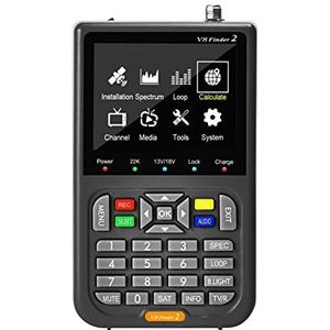 Satellietzoekers Digitale Satelliet Signaal Meter Verbeterde TV DVB-S/S2/S2X Ontvanger Sat Detector 4000 mAh Grote Capaciteit Satelliet signaal Finder LCD-scherm met meter met satellietdetectie