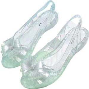 TYNXK Zomer vrouwen slip-on Crystal Jelly zachte antislip transparante platte zool strand sandalen (zilver, 41)