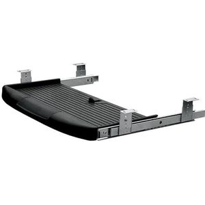 Gedotec Toetsenbordlade ondertafelmontage | 1 set toetsenbordladen voor montage onder het bureau - zwart | uitschuifbare ondertafelplank incl. opbergvak | toetsenbordladen & -sleuven